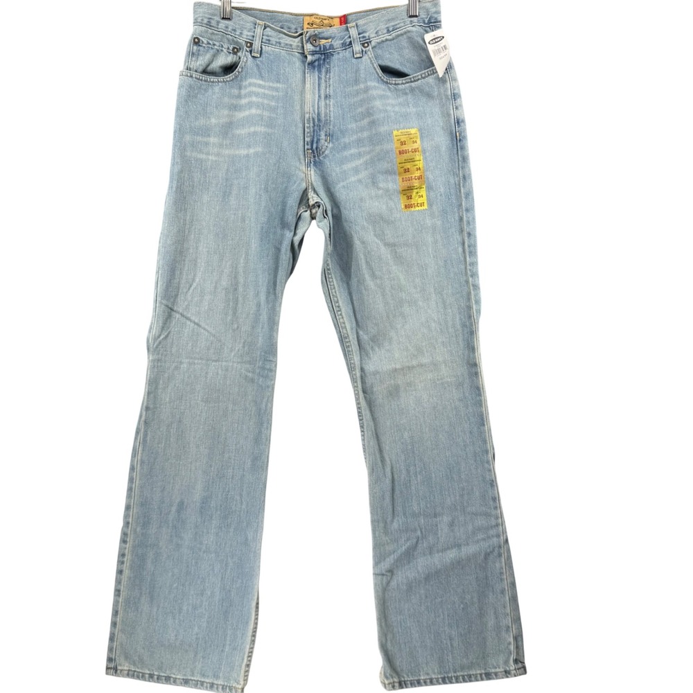 NEW Old Navy Boot-Cut Jeans Mens 32x34 Light Wash Denim 313544-02-1